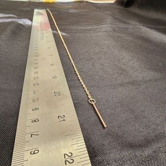 Minimalist Round Stick Pendant Necklace - Picture 5 of 6